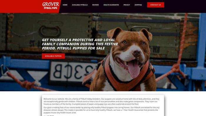 Groverpitbullpups.com - Pit Bull Puppy Scam Review