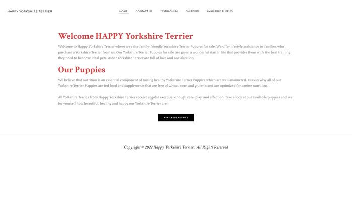 Happyyorkshireterrier.com - Terrier Puppy Scam Review