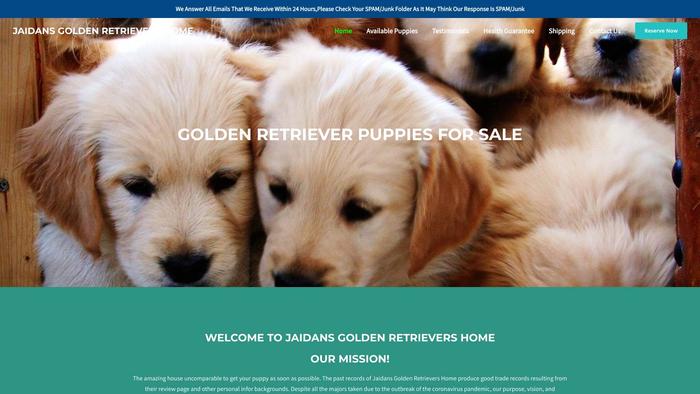 Jaidansgoldenretrievershome.com - Golden Retriever Puppy Scam Review