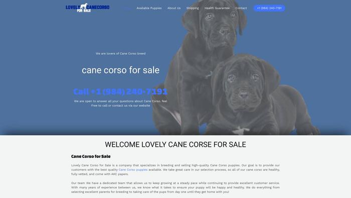 Lovelycanecorsoforsale.net - Cane Corso Puppy Scam Review