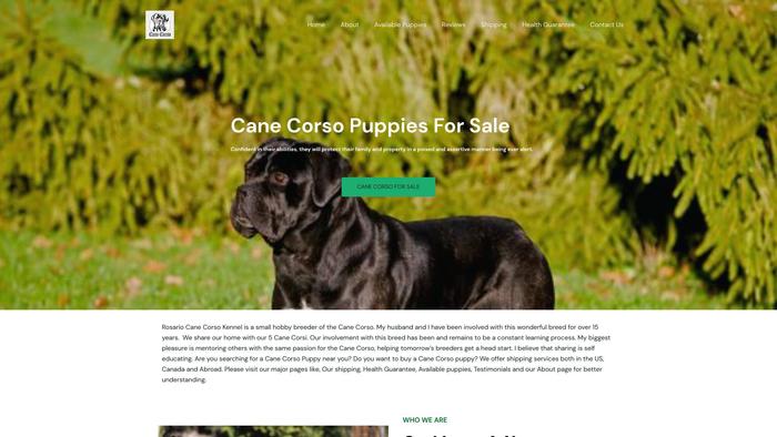 Rosariocanispups.com - Cane Corso Puppy Scam Review