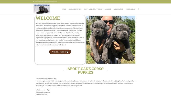 Royalguardiancanecorsopups.com - Cane Corso Puppy Scam Review