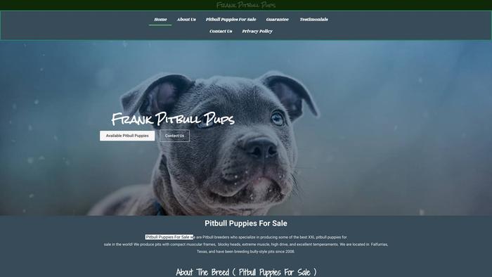 Frankpitbullpups.com - Pit Bull Puppy Scam Review