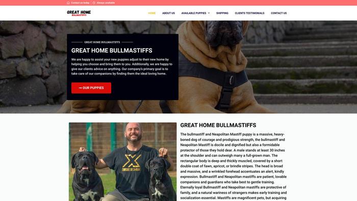 Greathomebullmastiff.com - Bull Mastiff Puppy Scam Review