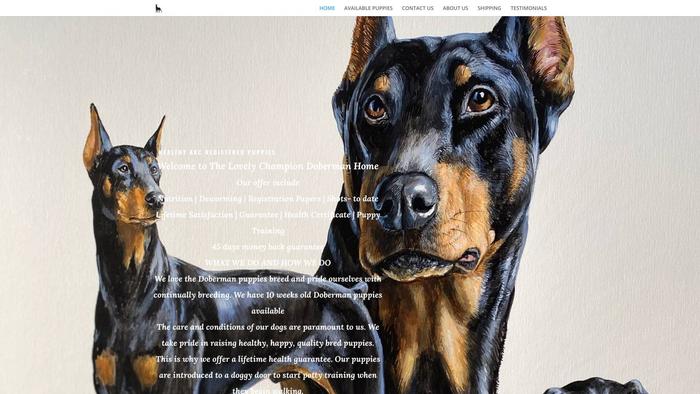 Lovelychampionsd.com - Doberman Pinscher Puppy Scam Review