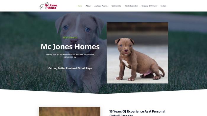 Mcjonshomes.com - Pit Bull Puppy Scam Review