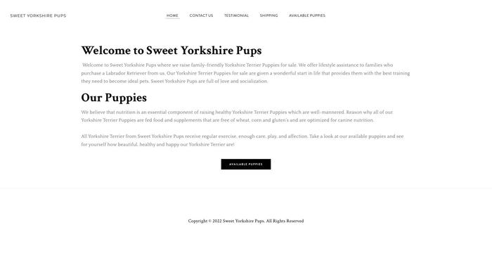 Sweetyorkshirepups.com - Yorkshire Terrier Puppy Scam Review