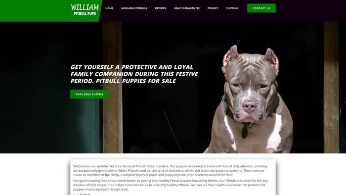 Williampitbullpups.com - Pit Bull Puppy Scam Review