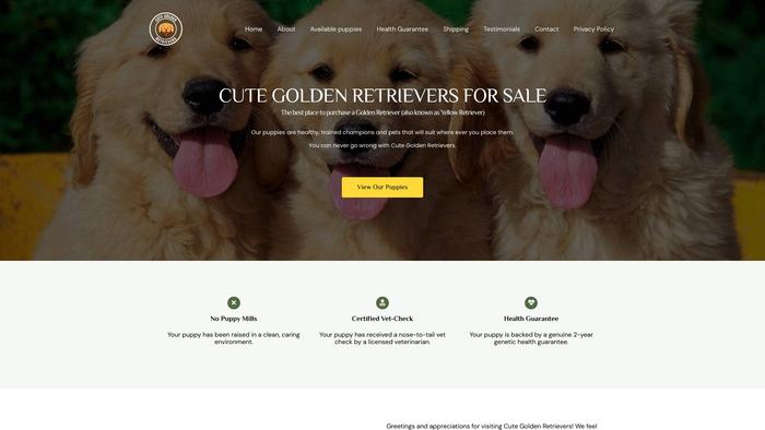 Cutegoldenretrievers.com - Golden Retriever Puppy Scam Review