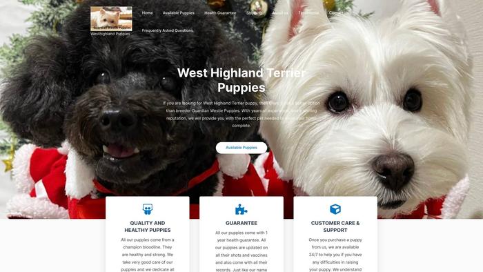 Guardianwestiepuppies.com - Terrier Puppy Scam Review