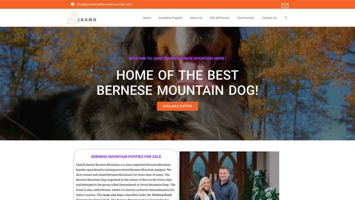 Jameskimbibernesemountain.com - Bernese Mountain Dog Puppy Scam Review